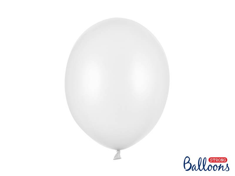 Latexový balón metalický 30cm - biely