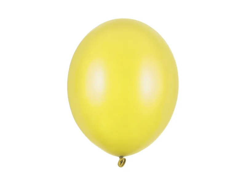 Latexový balón metalický 27cm - žltý