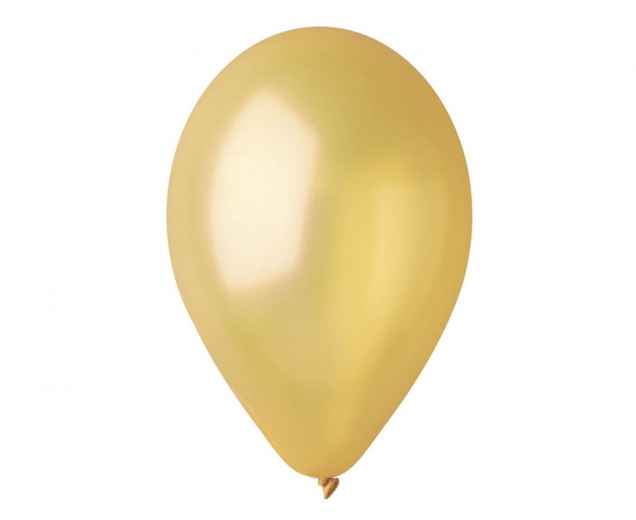 Latexový balón metalický Gemar 30cm - dorato