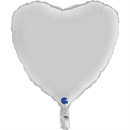 Fóliový balón srdce - biele