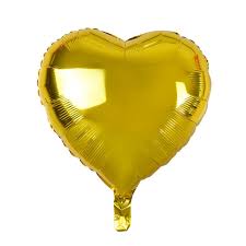 Fóliový balón srdce - Zlatá