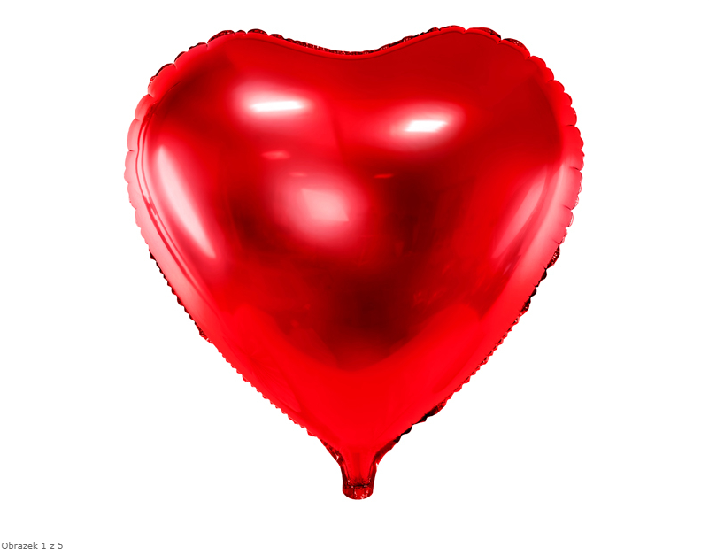 Fóliový balón srdce 45cm - červená
