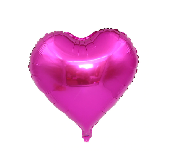 Fóliový balón srdce - ružová tmavá