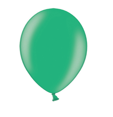 Latexový balón metalický 27cm - zelený malachitový
