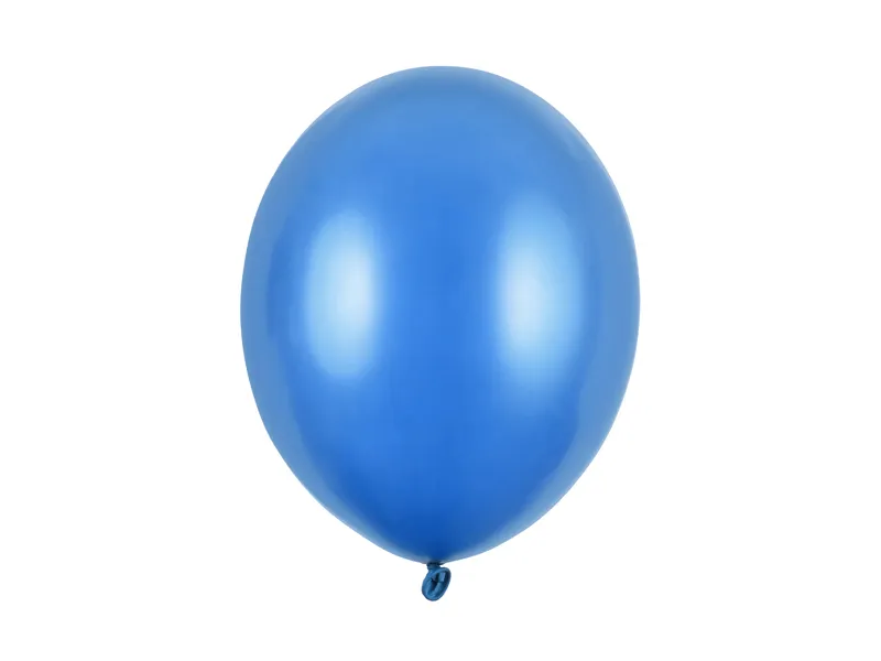Latexový balón metalický 27cm - modrý nevädzový
