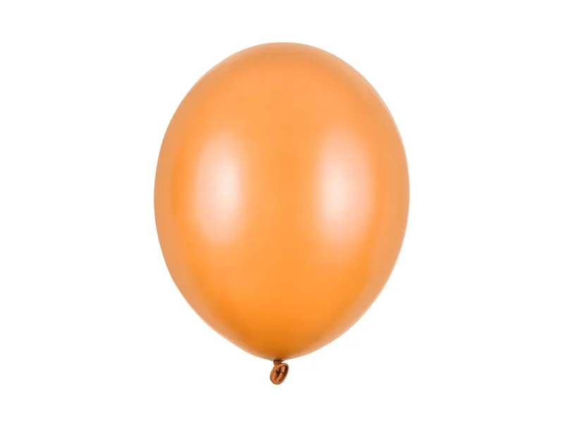 Latexový balón metalický 27cm - oranžová