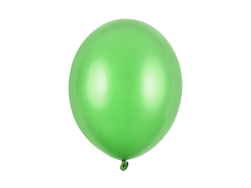 Latexový balón metalický 27cm -  zelená