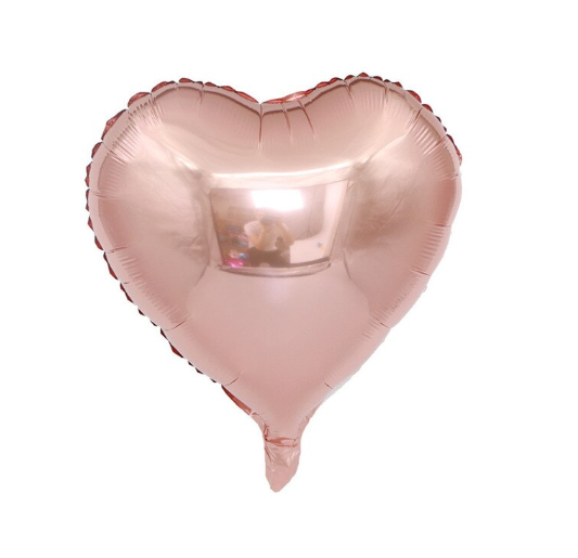 Fóliový balón srdce - ružovo/zlaté