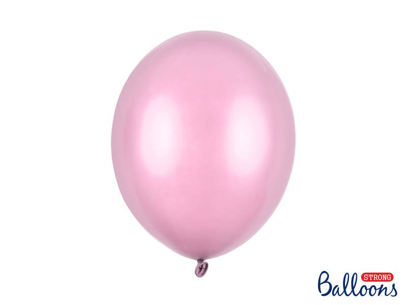 Latexový balón metalický 27cm - ružový cukríkový