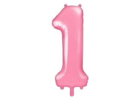 Balón v tvare čísla 1 - Ružová 86cm