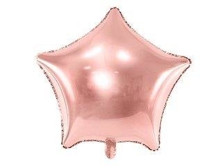 Fóliový balón hviezda - Ružové zlato 48cm