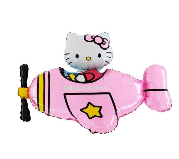 Balón fóliový - Hello Kitty lietadlo 100 cm