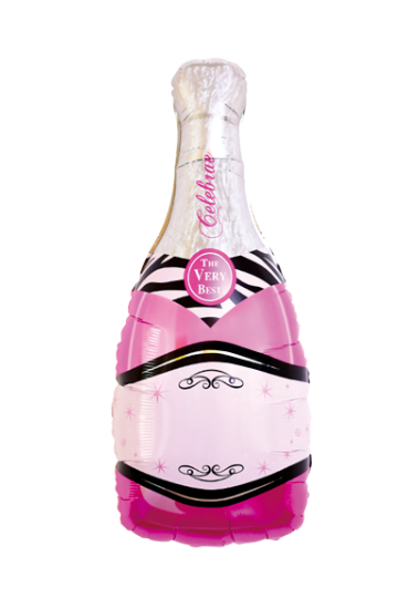 Balón fóliový - Ružové šampanské 100 cm