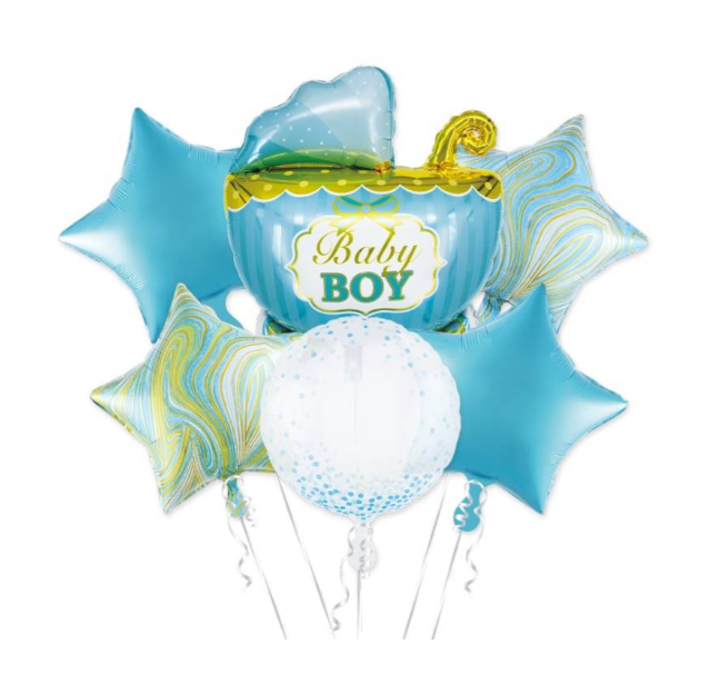 Balón fóliový - Set 7 ks k narodeniu chlapčeka