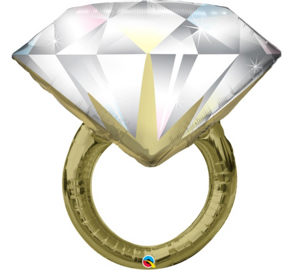 Balón fóliový - Diamantový prsteň 94cm
