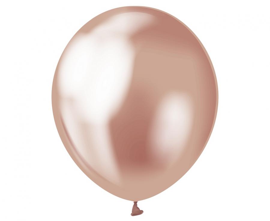 Latexový balón ružové zlato chrómový 30cm