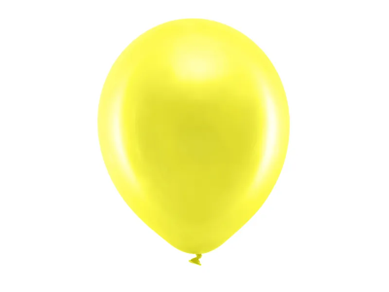 Latexový balón metalický Rainbow 30cm - žltý