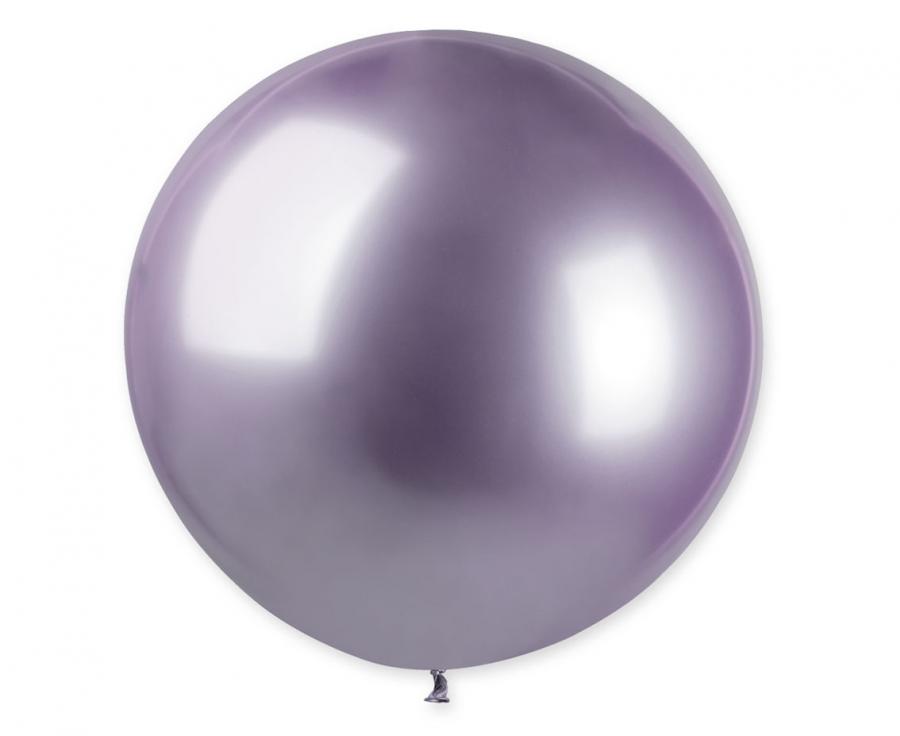 Latexový balón chrómový 48cm - fialový
