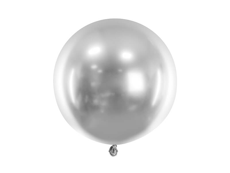 Latexový balón chrómový 60cm - strieborný