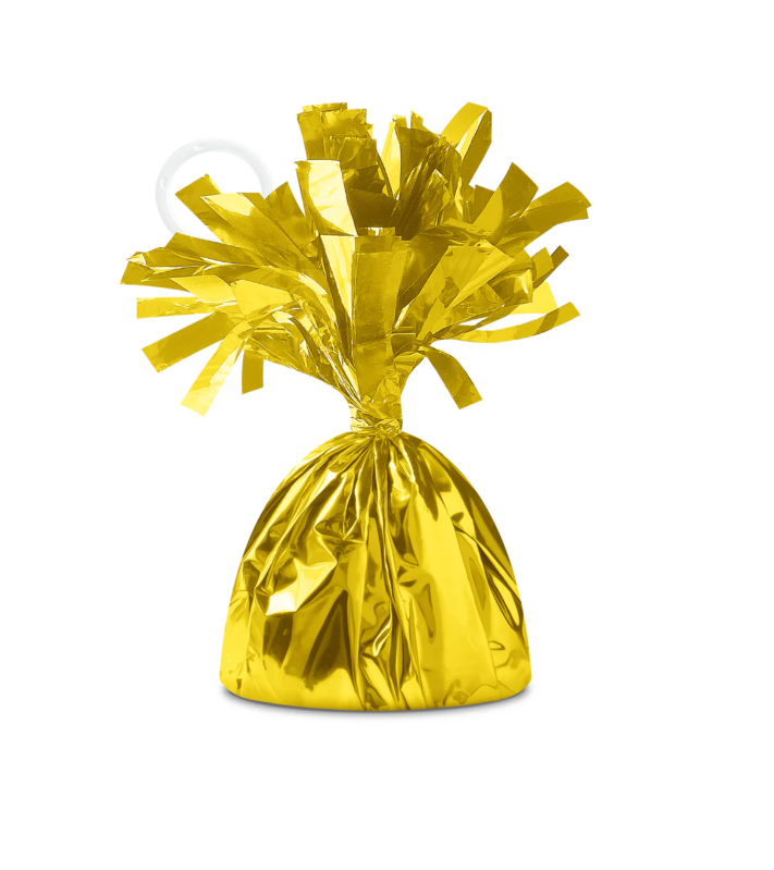 Závažie na balóny zlaté lesklé – 12 cm / 140 g