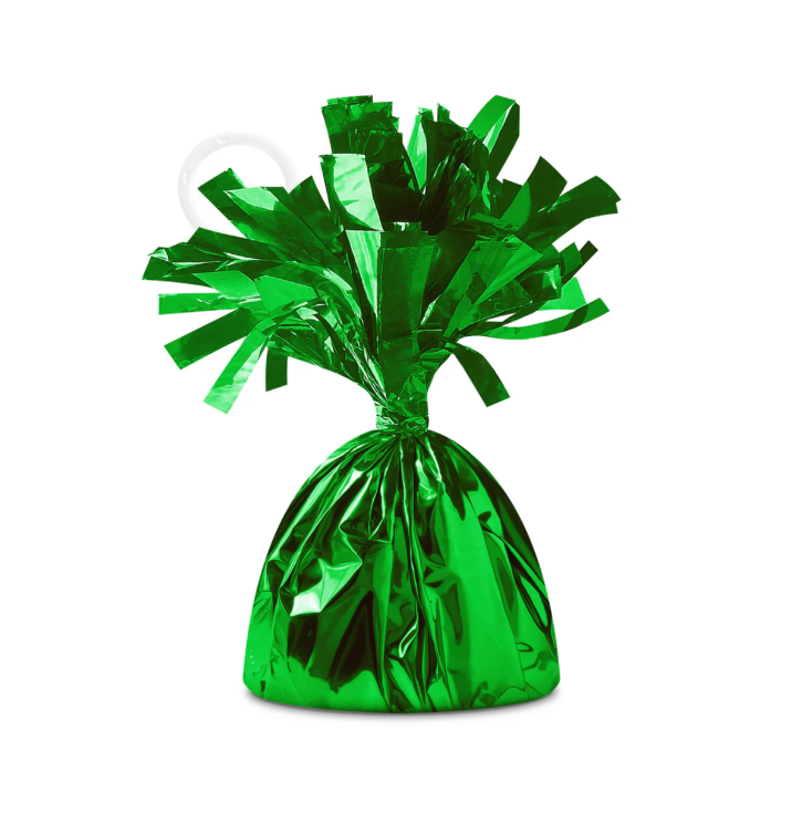 Závažie na balóny zelené lesklé – 12 cm / 140 g