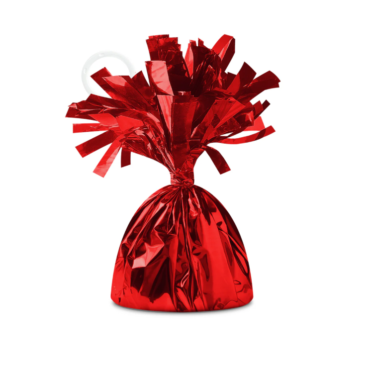 Závažie na balóny červené lesklé – 12 cm  140 g