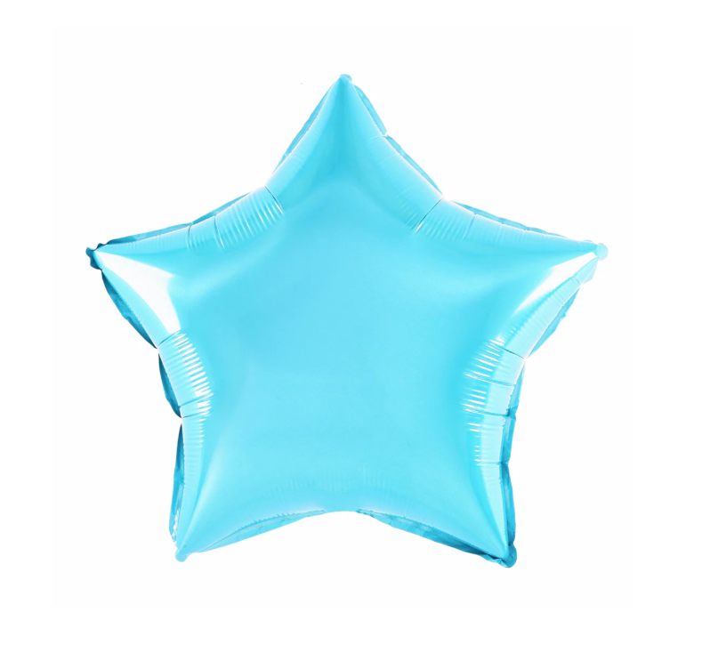 Fóliový balón hviezda – modrá pastelová 45 cm