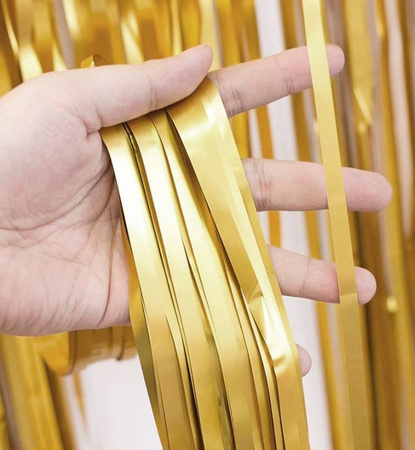 Party záves zlatý matný – 100 × 200 cm