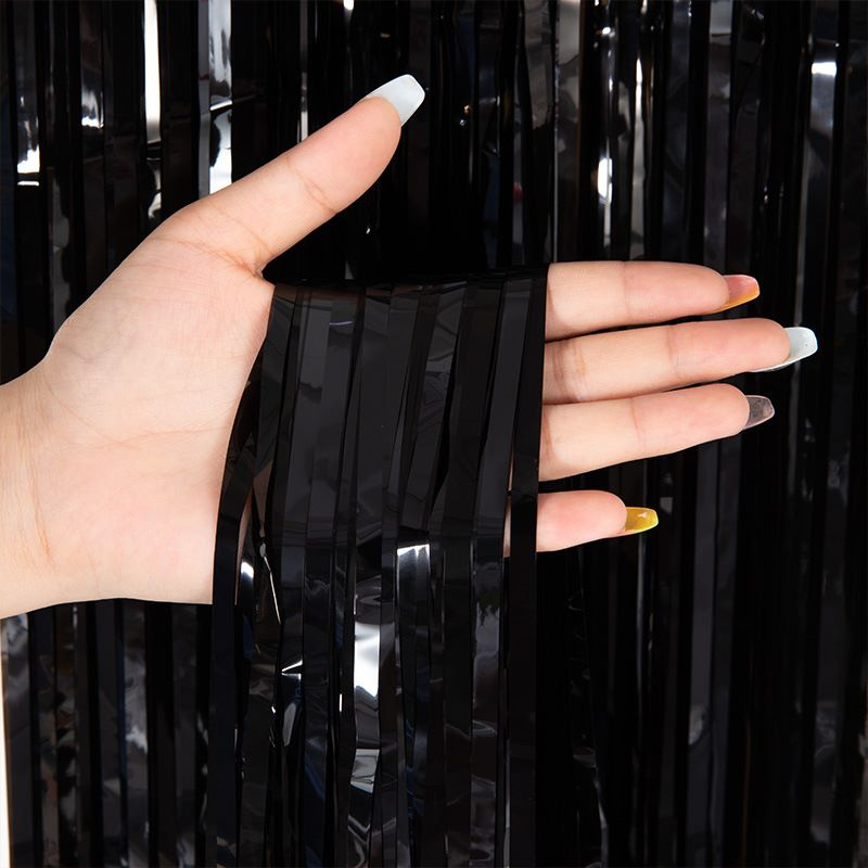 Party záves čierny – 100 × 200 cm