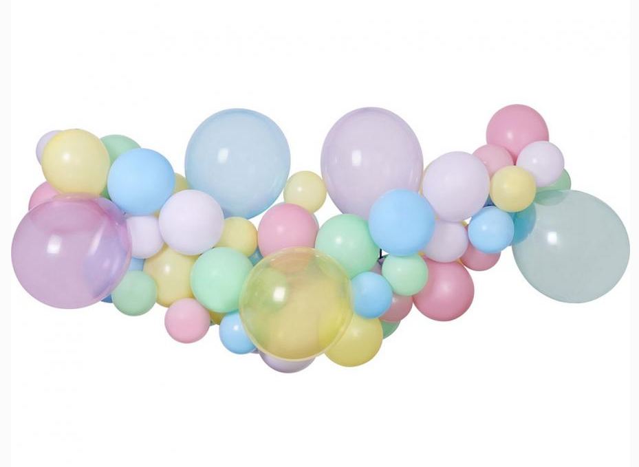 Balónová girlanda - pastelová 200 cm  