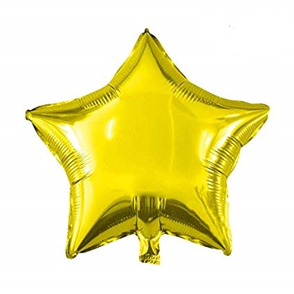 Fóliový balón hviezda - Zlatá