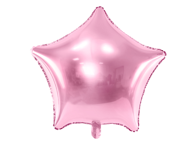 Fóliový balón hviezda - Ružová svetlá