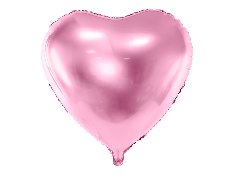 Fóliový balón srdce - ružová svetlá