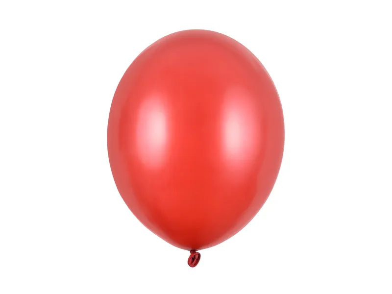 Latexový balón metalický 27cm - Červená