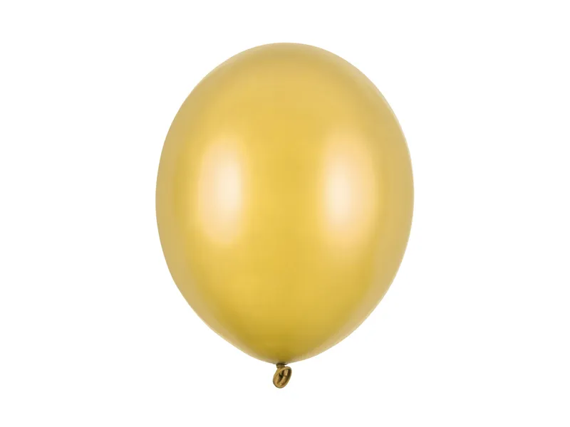 Latexový balón metalický 27cm - zlatá
