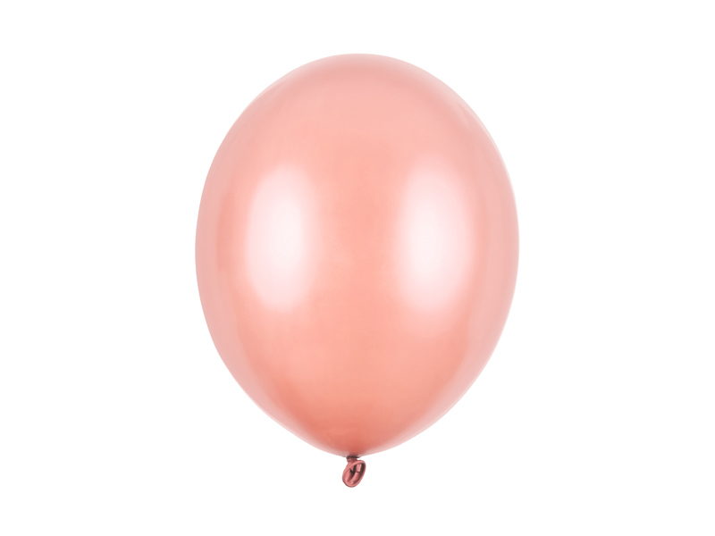 Latexový balón metalický 27cm -  ružové zlato