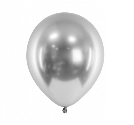Latexový balón extra lesklý 30cm - Strieborný