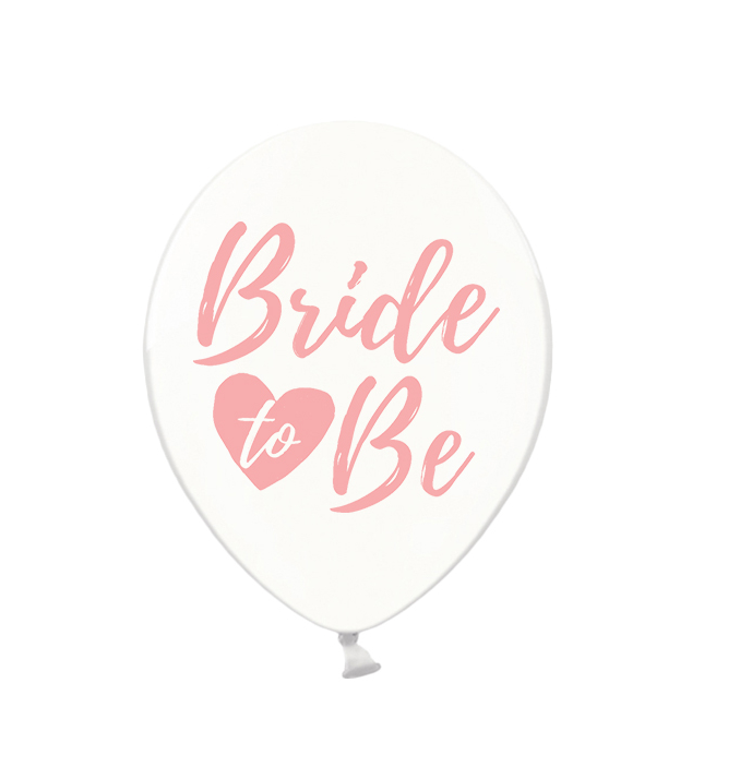Balóny svadobné 30cm - Bride to be - ružový nápis