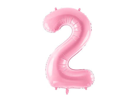 Balón v tvare čísla 2 - Ružová 86cm