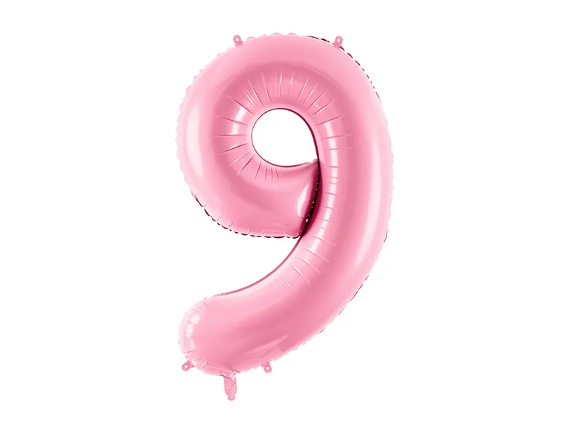 Balón v tvare čísla 9 - Ružová 86cm