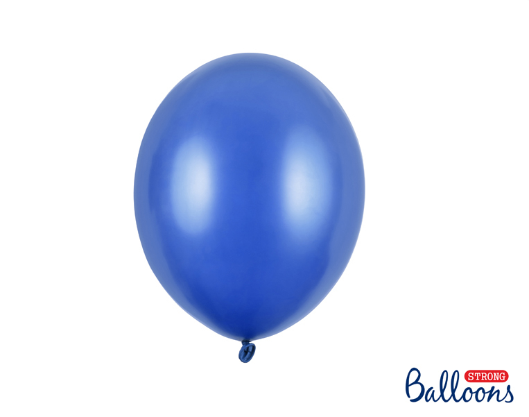 Latexový balón metalický 27cm -  modrá
