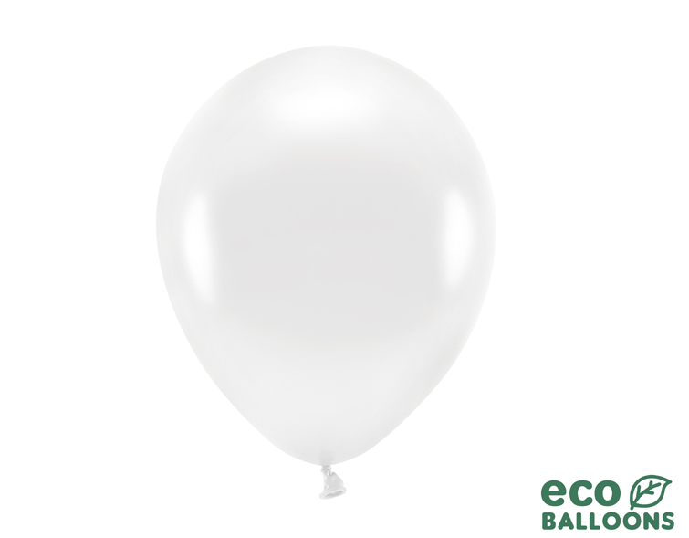 Latexový balón metalický 26cm - Biela