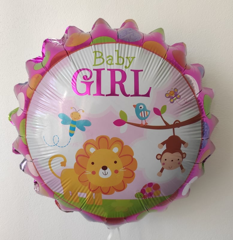 Balón fóliový Baby girl - dievčatko 45cm