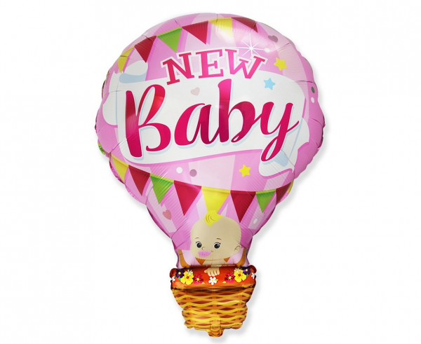 Balón fóliový -  bábätko v balóne / dievčatko 61cm